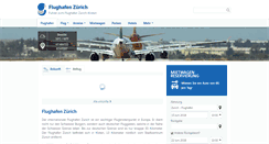 Desktop Screenshot of flughafenzurich.net